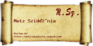 Metz Szidónia névjegykártya